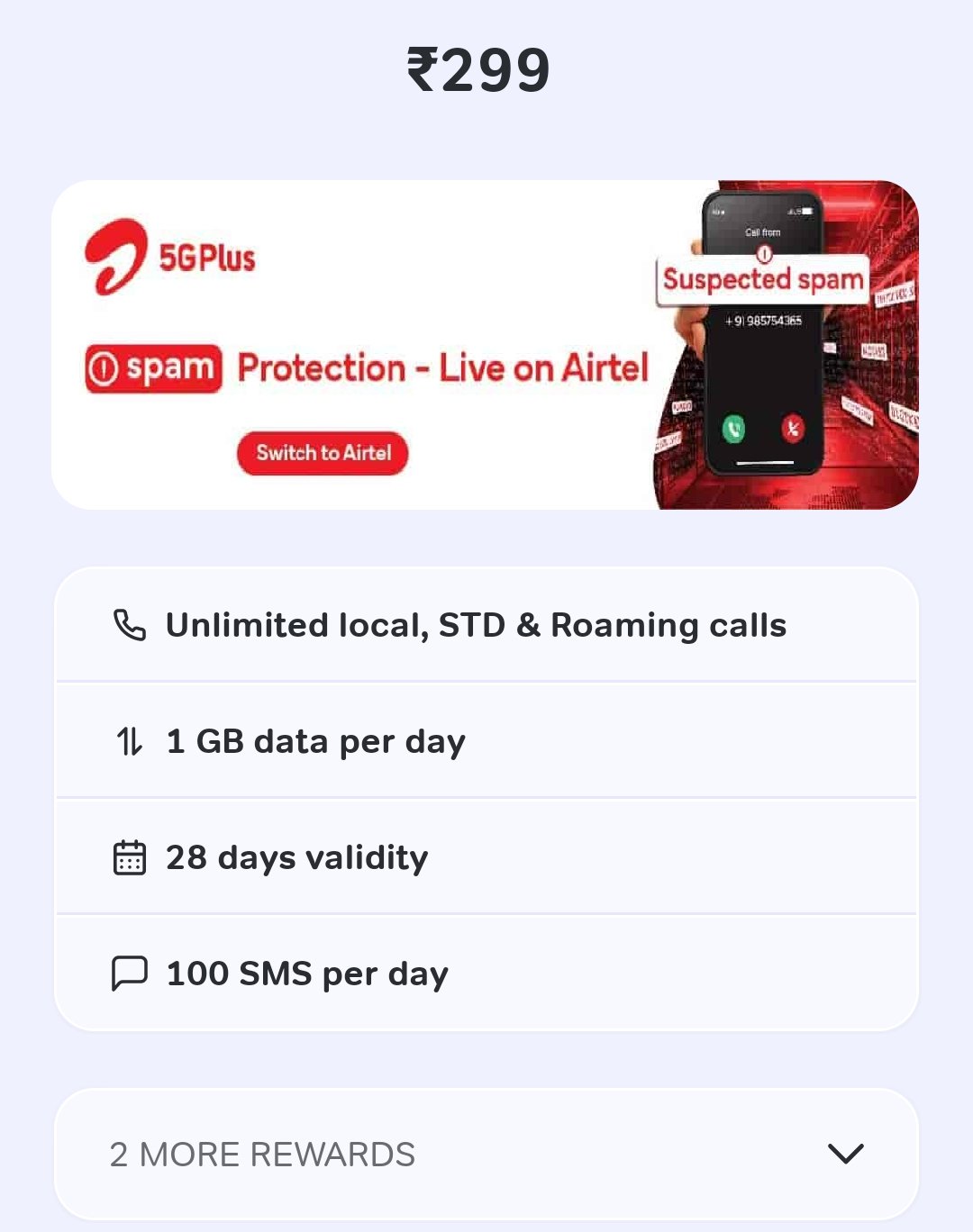 airtel best recharge plan for 28 days